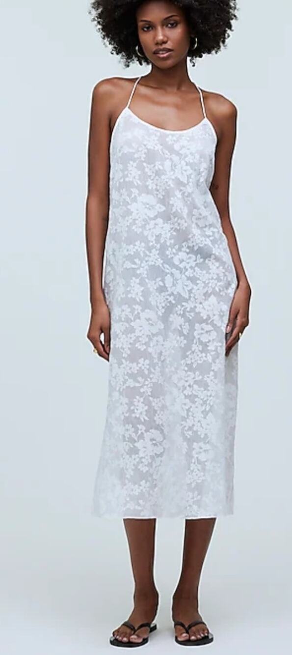 Madewell Floral Halter Cover-Up Midi Dress Size XXS NWT